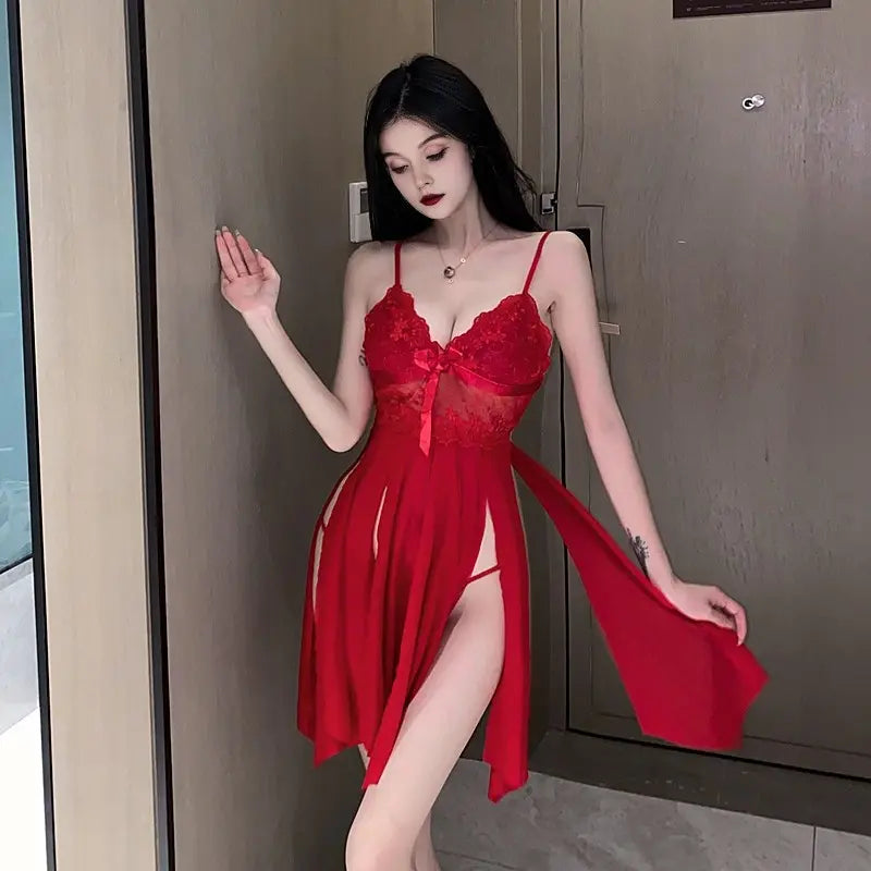 Sultry Red Devil Chemise - Passionate & Playful - Glam Intimates